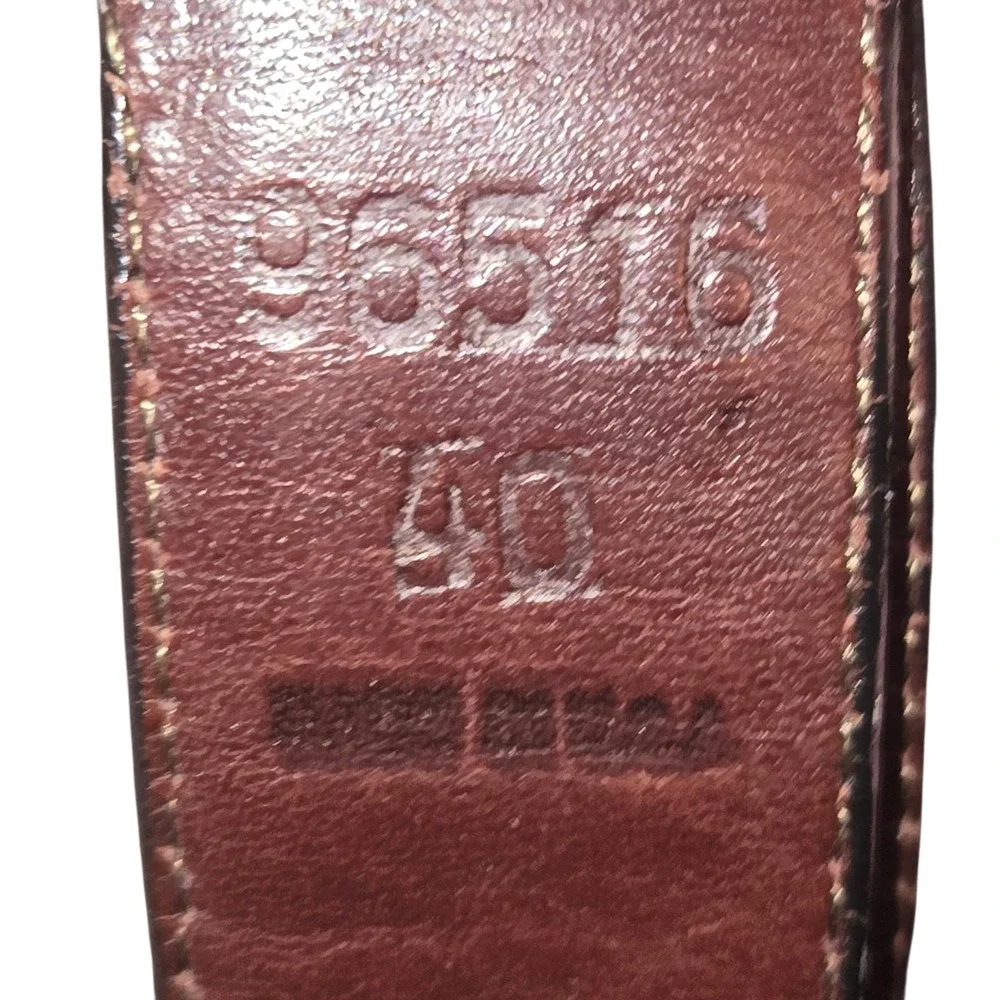 Red Wing Shoes Reversible Leather Belt Mens‎ 40 Black Brown Brass Buckle 96516